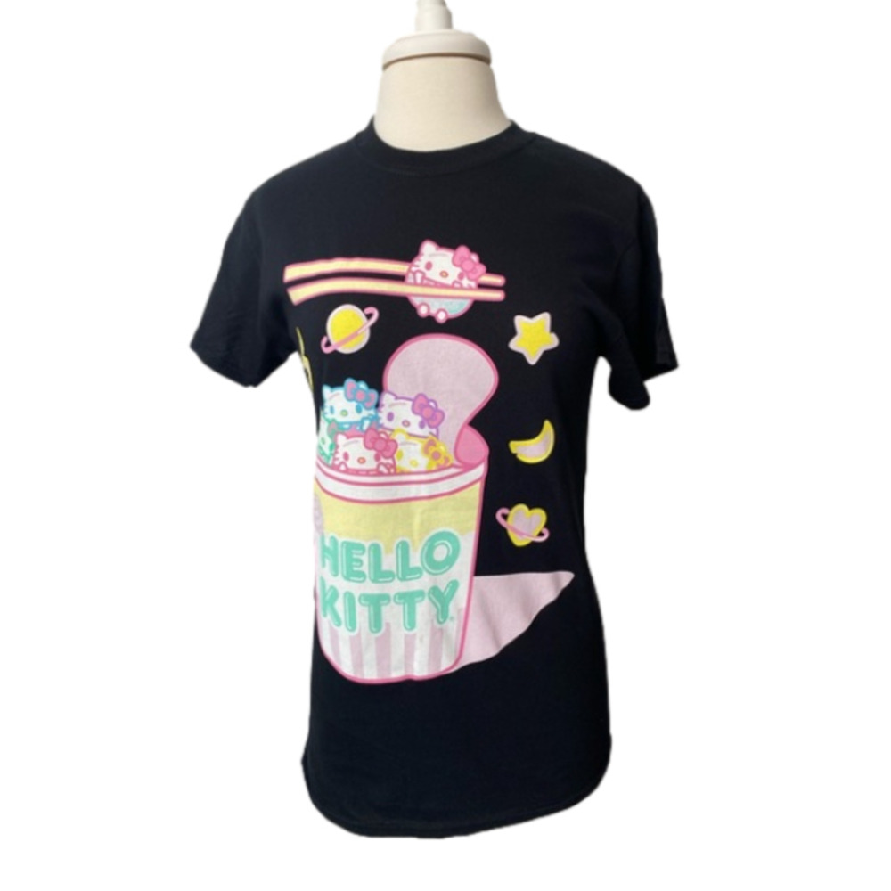 Sanrio Hello Kitty & Friends Women's S Noodles Chopsticks Pastel Graphic TShirt